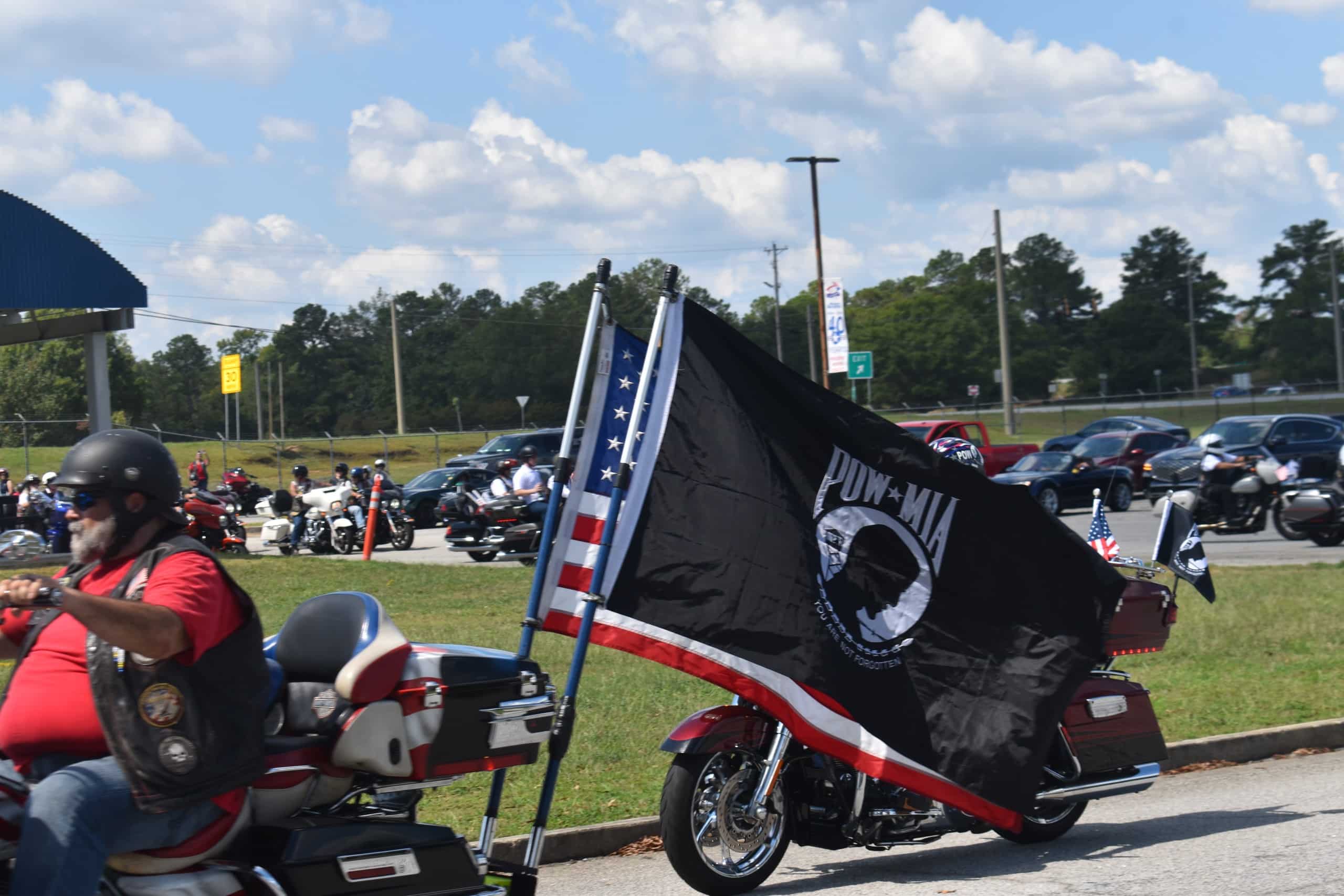 A black POW/MIA flag.